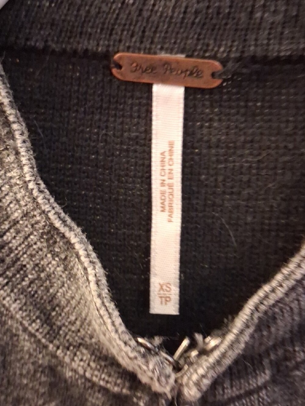 Free People Washed Black Fitted Military Button Jacket Sweatshirt NWOT - Picture 2 of 13